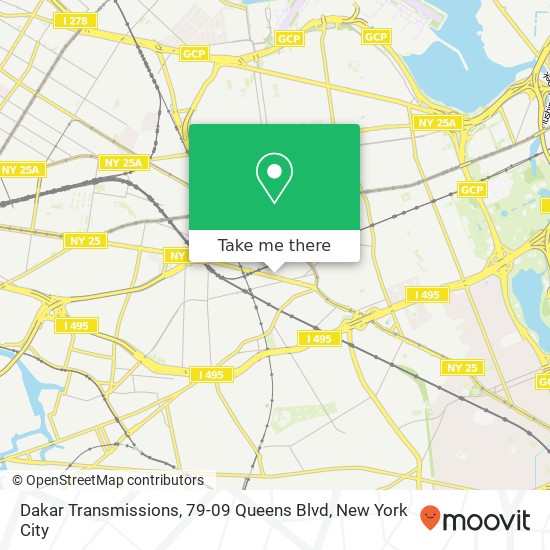 Mapa de Dakar Transmissions, 79-09 Queens Blvd