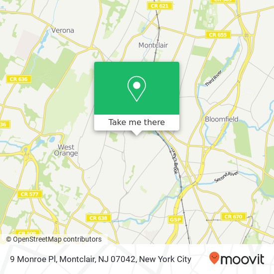 9 Monroe Pl, Montclair, NJ 07042 map