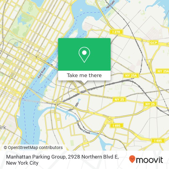 Mapa de Manhattan Parking Group, 2928 Northern Blvd E