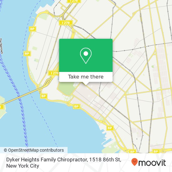 Dyker Heights Family Chiropractor, 1518 86th St map