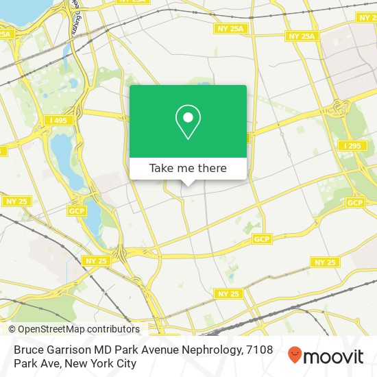 Mapa de Bruce Garrison MD Park Avenue Nephrology, 7108 Park Ave