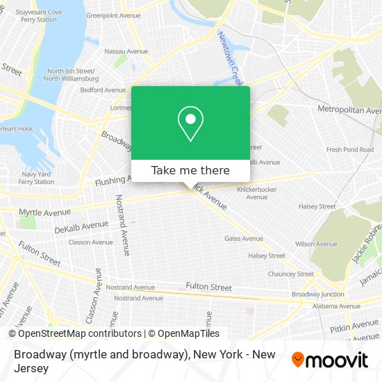 Mapa de Broadway (myrtle and broadway)