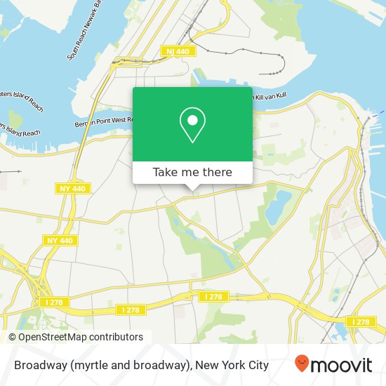 Mapa de Broadway (myrtle and broadway), Staten Island, NY 10310