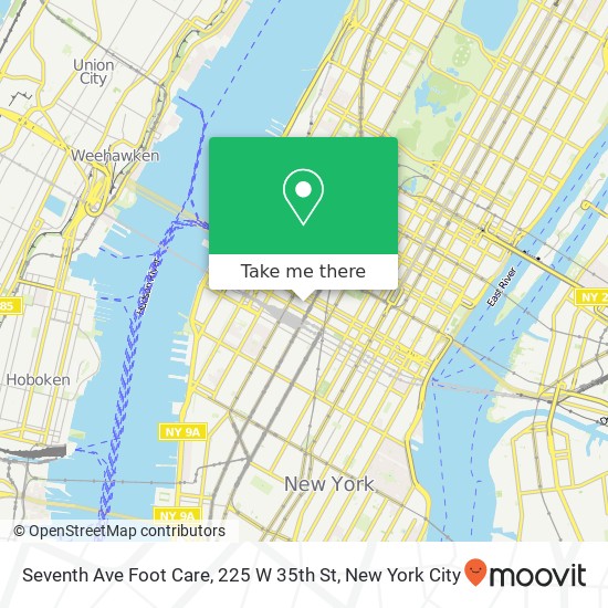 Mapa de Seventh Ave Foot Care, 225 W 35th St