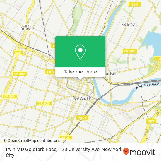 Mapa de Irvin MD Goldfarb Facc, 123 University Ave