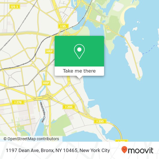 Mapa de 1197 Dean Ave, Bronx, NY 10465