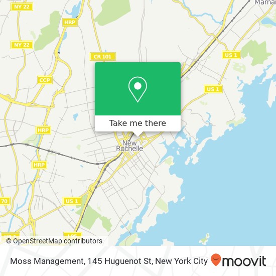 Moss Management, 145 Huguenot St map