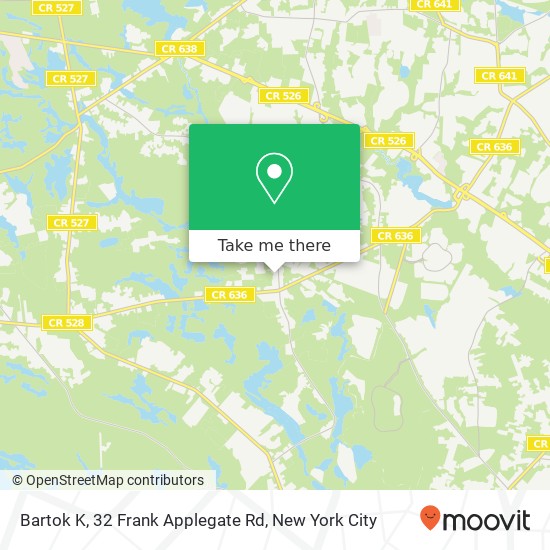 Mapa de Bartok K, 32 Frank Applegate Rd