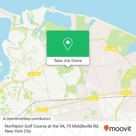 Mapa de Northport Golf Course at the VA, 79 Middleville Rd