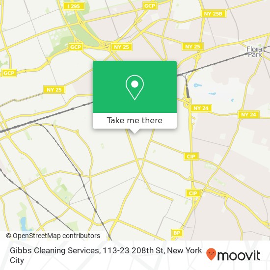 Mapa de Gibbs Cleaning Services, 113-23 208th St