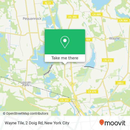 Mapa de Wayne Tile, 2 Doig Rd