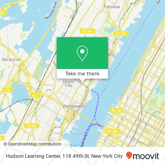 Mapa de Hudson Learning Center, 118 49th St