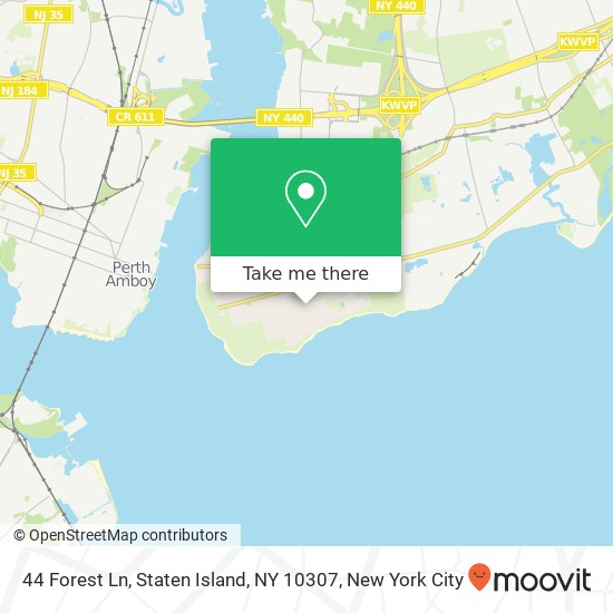 Mapa de 44 Forest Ln, Staten Island, NY 10307