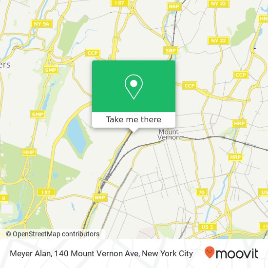 Meyer Alan, 140 Mount Vernon Ave map