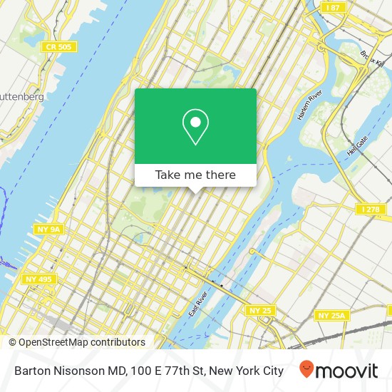 Mapa de Barton Nisonson MD, 100 E 77th St