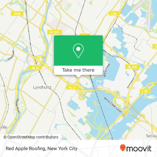 Red Apple Roofing map