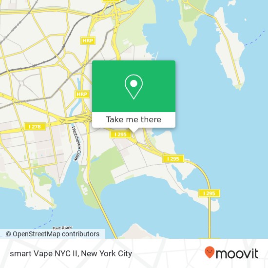 Mapa de smart Vape NYC II, 3819 E Tremont Ave