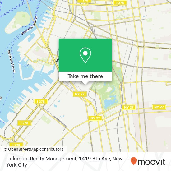 Columbia Realty Management, 1419 8th Ave map