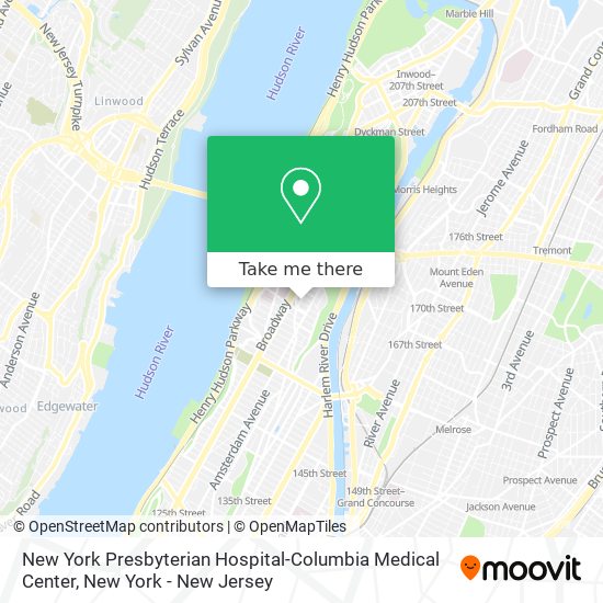 Mapa de New York Presbyterian Hospital-Columbia Medical Center
