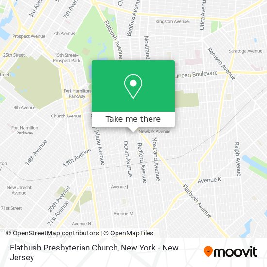 Flatbush Presbyterian Church map