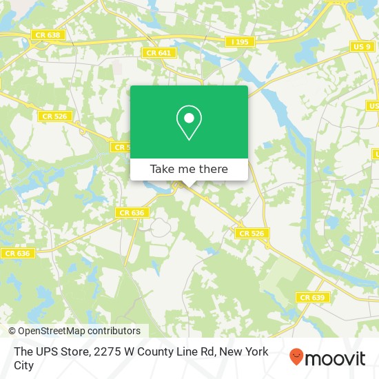 Mapa de The UPS Store, 2275 W County Line Rd