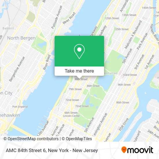 AMC 84th Street 6 map