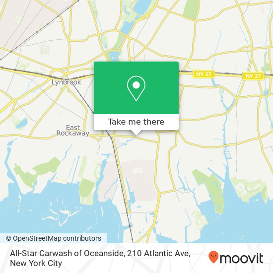 Mapa de All-Star Carwash of Oceanside, 210 Atlantic Ave