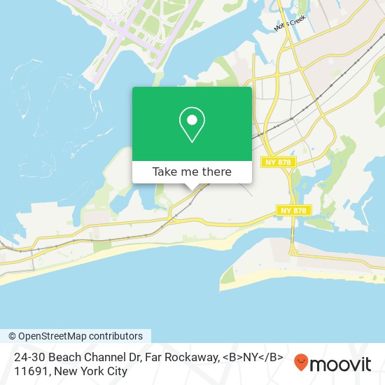 Mapa de 24-30 Beach Channel Dr, Far Rockaway, <B>NY< / B> 11691