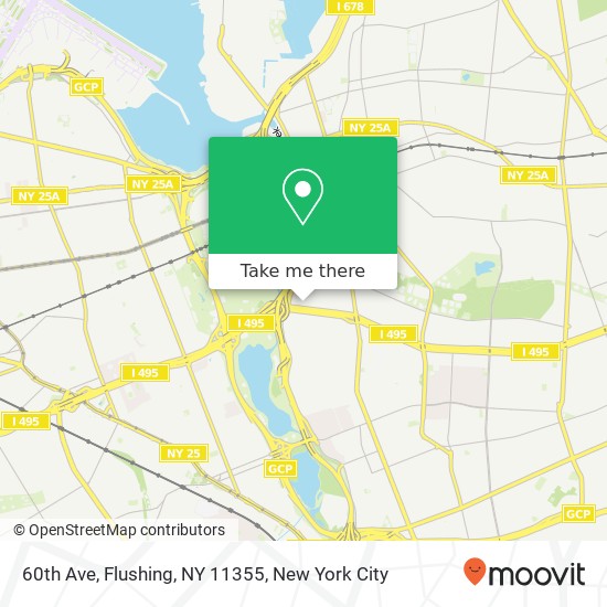 60th Ave, Flushing, NY 11355 map