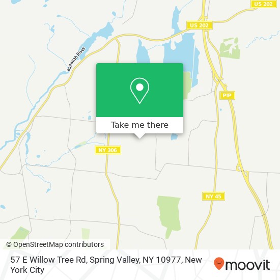 Mapa de 57 E Willow Tree Rd, Spring Valley, NY 10977