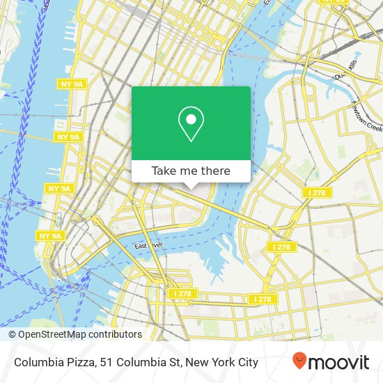 Mapa de Columbia Pizza, 51 Columbia St
