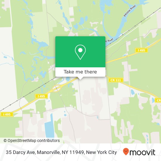 Mapa de 35 Darcy Ave, Manorville, NY 11949