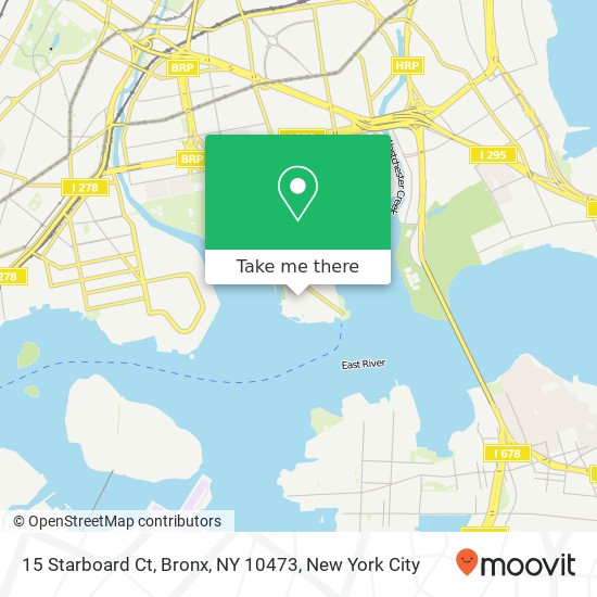 Mapa de 15 Starboard Ct, Bronx, NY 10473