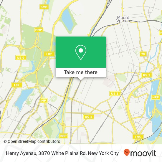 Mapa de Henry Ayensu, 3870 White Plains Rd