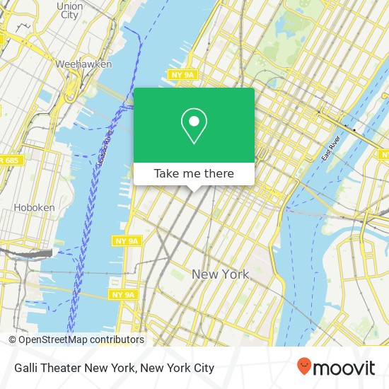 Mapa de Galli Theater New York