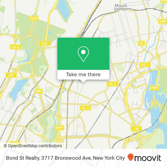 Bond St Realty, 3717 Bronxwood Ave map