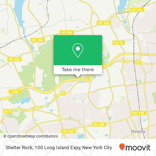 Shelter Rock, 100 Long Island Expy map