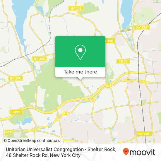 Mapa de Unitarian Universalist Congregation - Shelter Rock, 48 Shelter Rock Rd