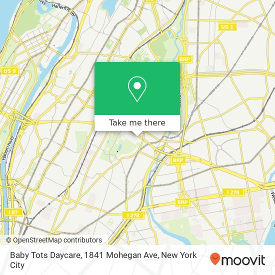 Baby Tots Daycare, 1841 Mohegan Ave map