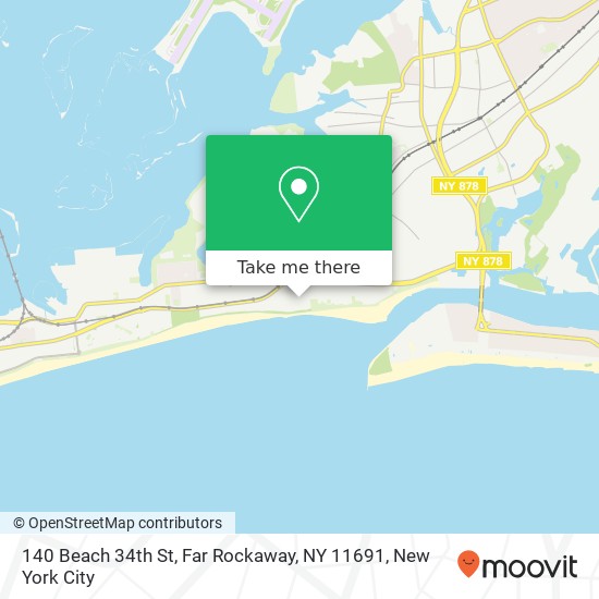Mapa de 140 Beach 34th St, Far Rockaway, NY 11691