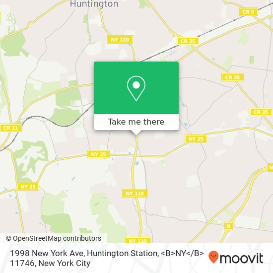 Mapa de 1998 New York Ave, Huntington Station, <B>NY< / B> 11746