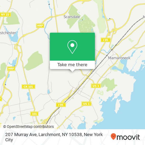 Mapa de 207 Murray Ave, Larchmont, NY 10538