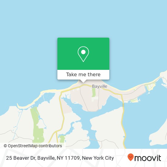 Mapa de 25 Beaver Dr, Bayville, NY 11709