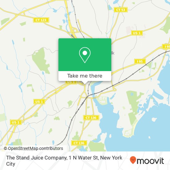 Mapa de The Stand Juice Company, 1 N Water St
