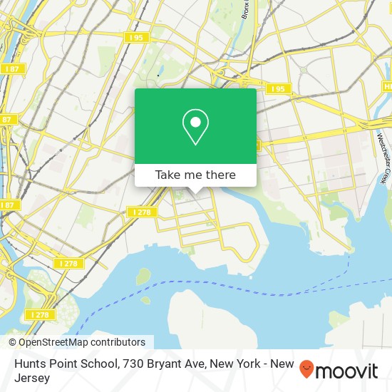 Mapa de Hunts Point School, 730 Bryant Ave