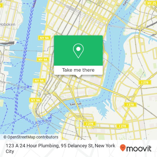 123 A 24 Hour Plumbing, 95 Delancey St map