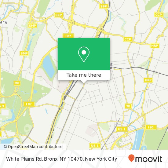 Mapa de White Plains Rd, Bronx, NY 10470