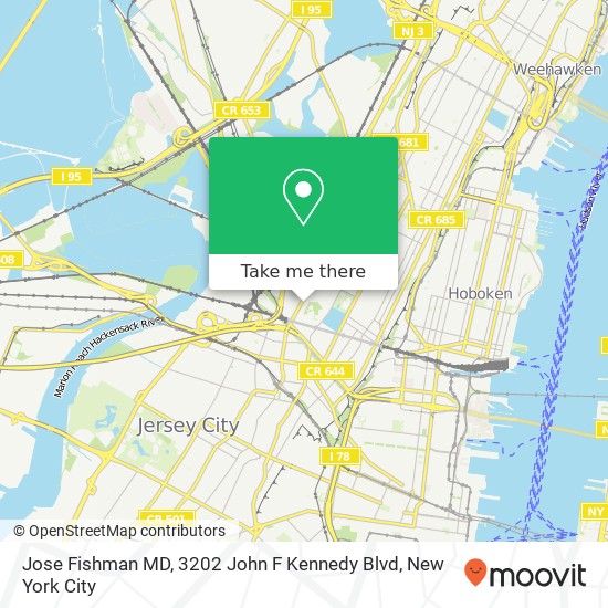 Mapa de Jose Fishman MD, 3202 John F Kennedy Blvd