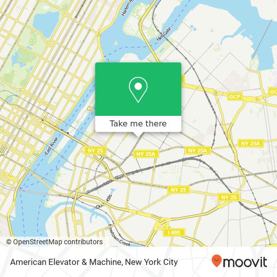 American Elevator & Machine map