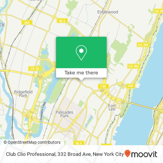 Mapa de Club Clio Professional, 332 Broad Ave